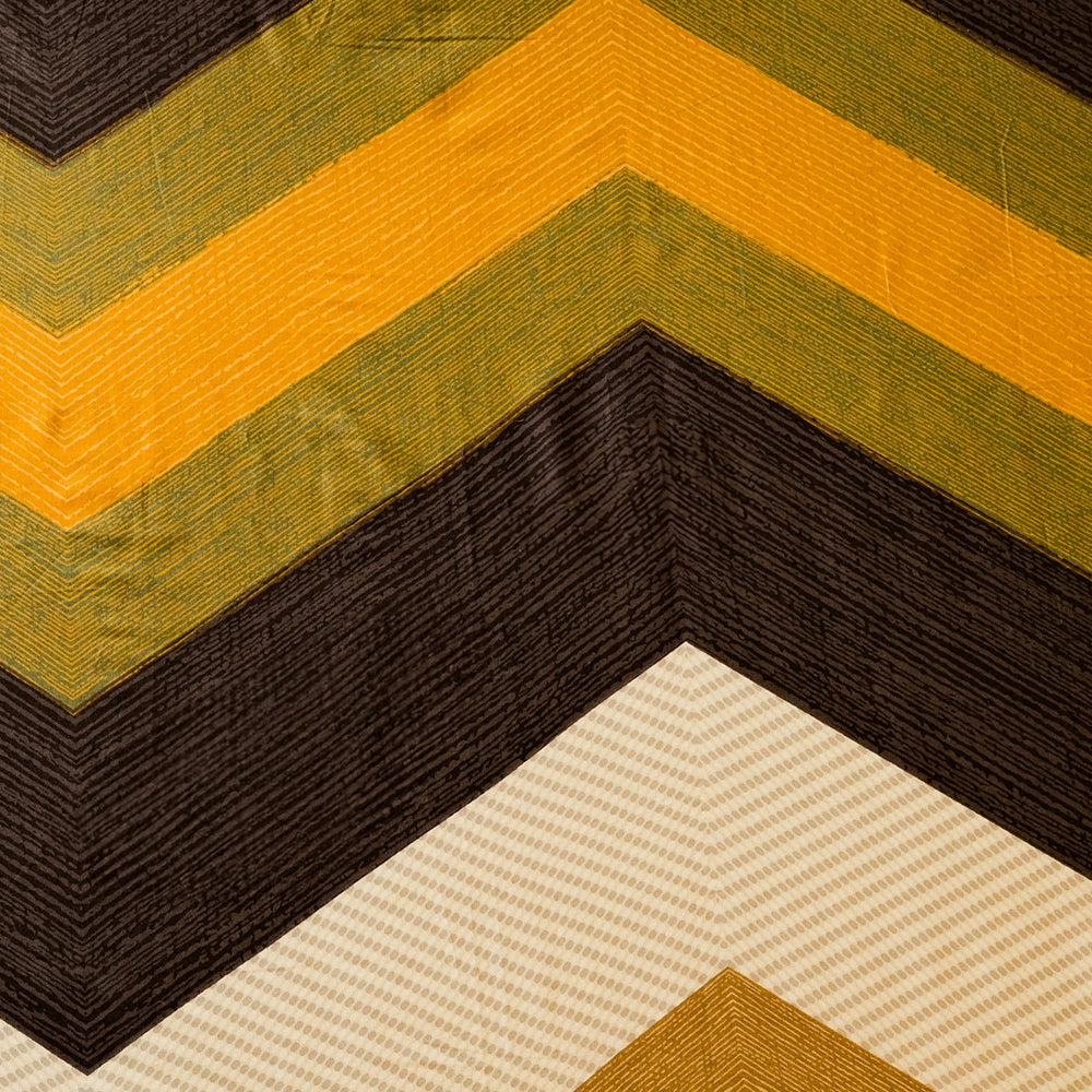 Pure Cotton -Ivory, Grey &amp; Mustard bedsheet
