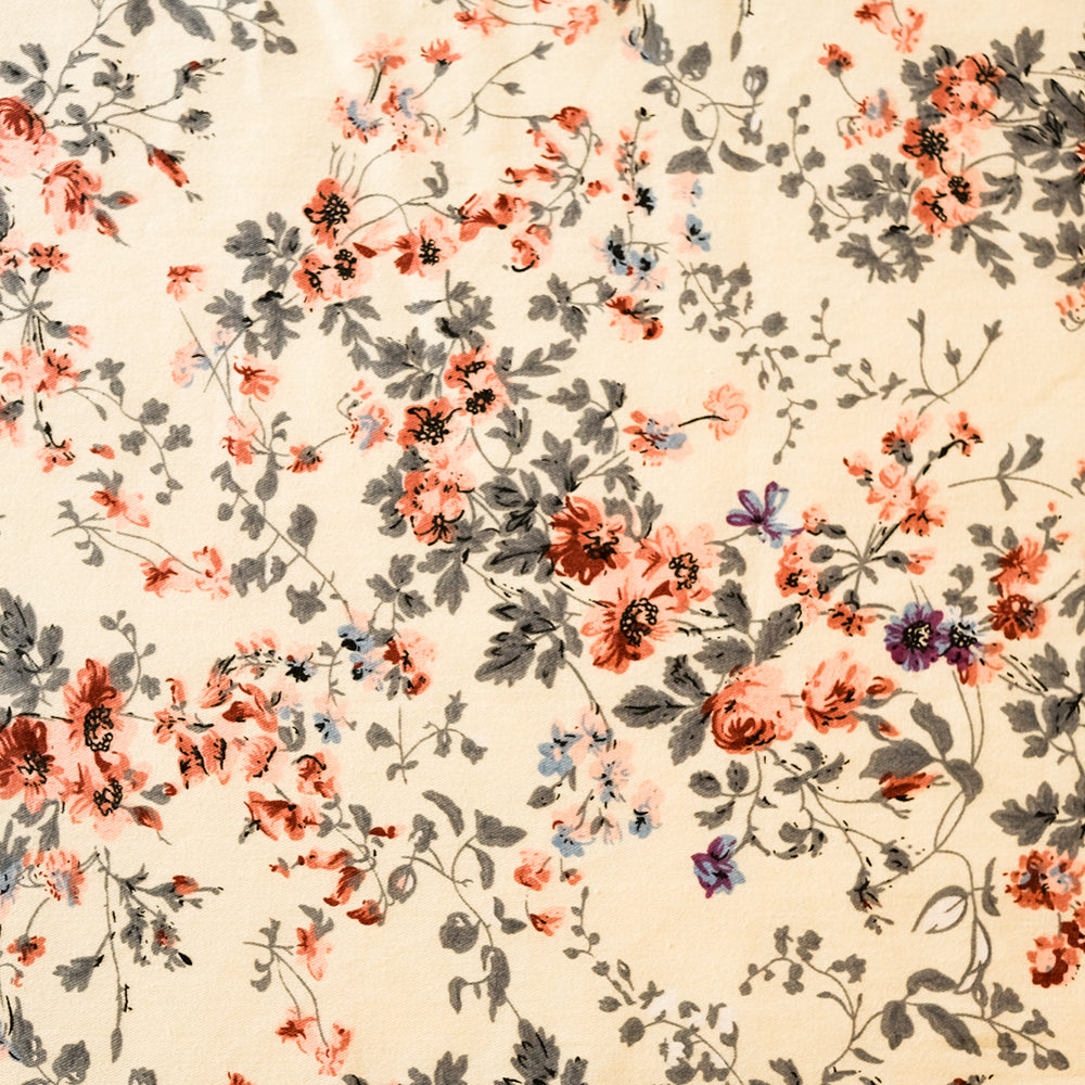 Pure Cotton -White &amp; pink floral bedsheet