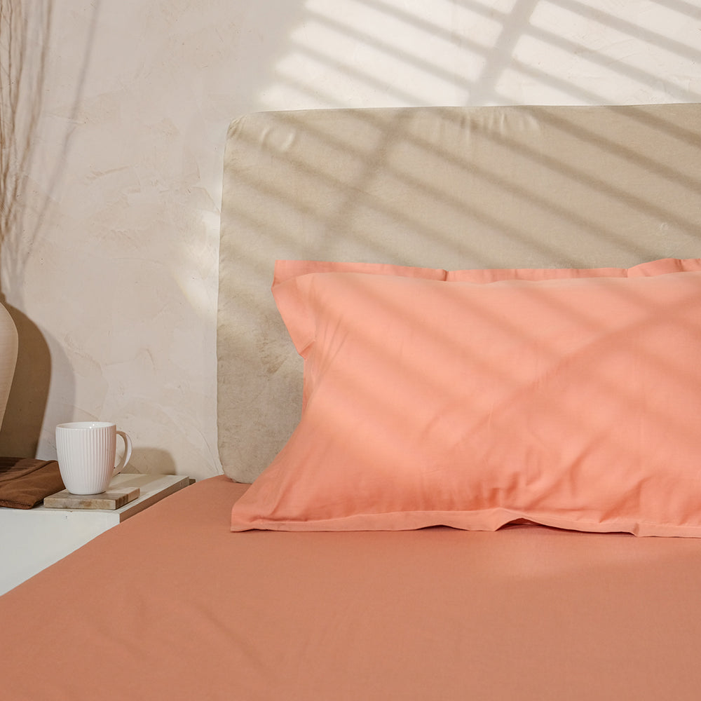 Pure Cotton - Solid Peach Bedsheet